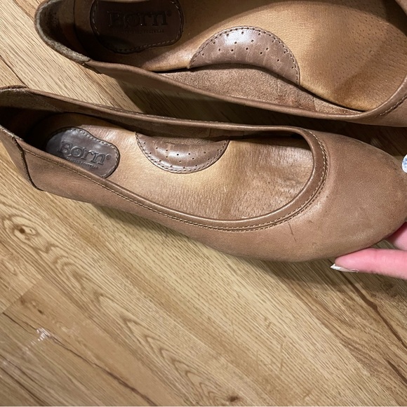 Born Julianna Mid Brown Leather Ballet Slides - Picture 4 of 16